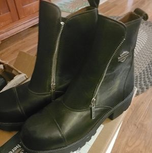 New Harley Davidson Boots Women's size 9.5 Black Double Zipper